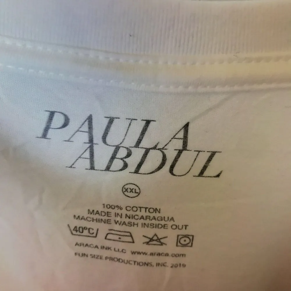 NEW Paula Abdul Rap Tee T Shirt Adult White XXL 2XL Live In Vegas Singer - Image 13