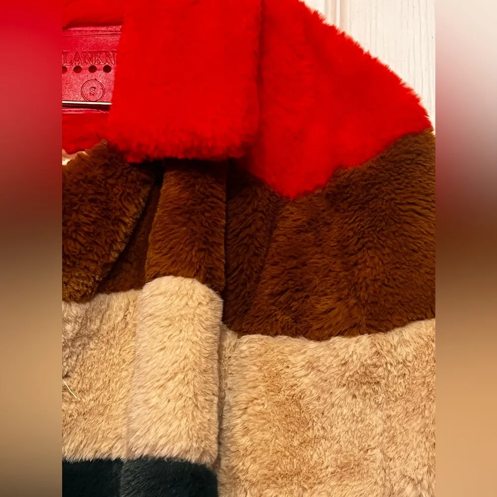 Blank Nyc Rainbow Pop Faux Fur Jacket Multi colors - Image 3