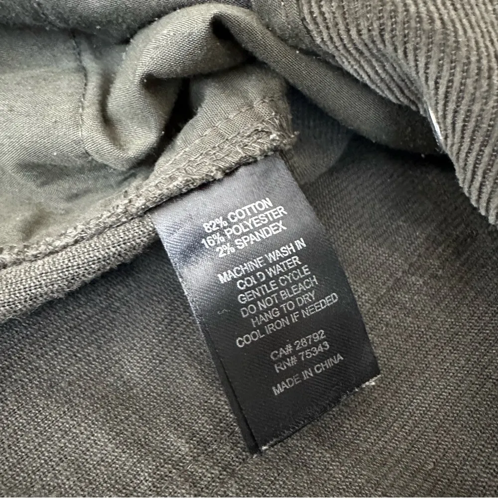 House of Harlow 1960 Cotton Blend Corduroy Straight Leg Pant Olive • Sz 6 - Image 10