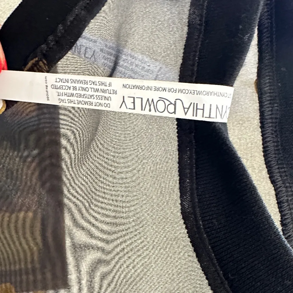 NWT CYNTHIA ROWLEY Black Floral Midi Dress - Image 4