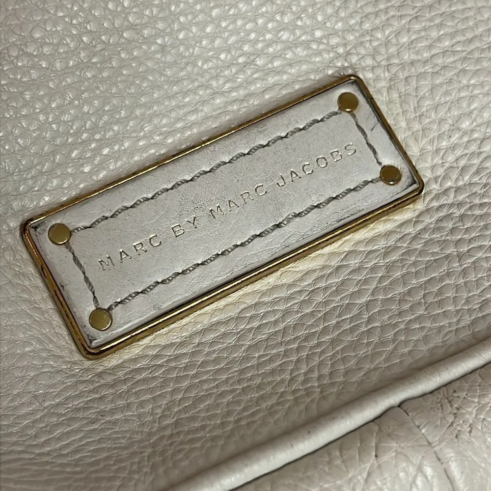 Marc Jacobs Too‎ Hot to Handle Cream Leather Bag B95 - Image 4