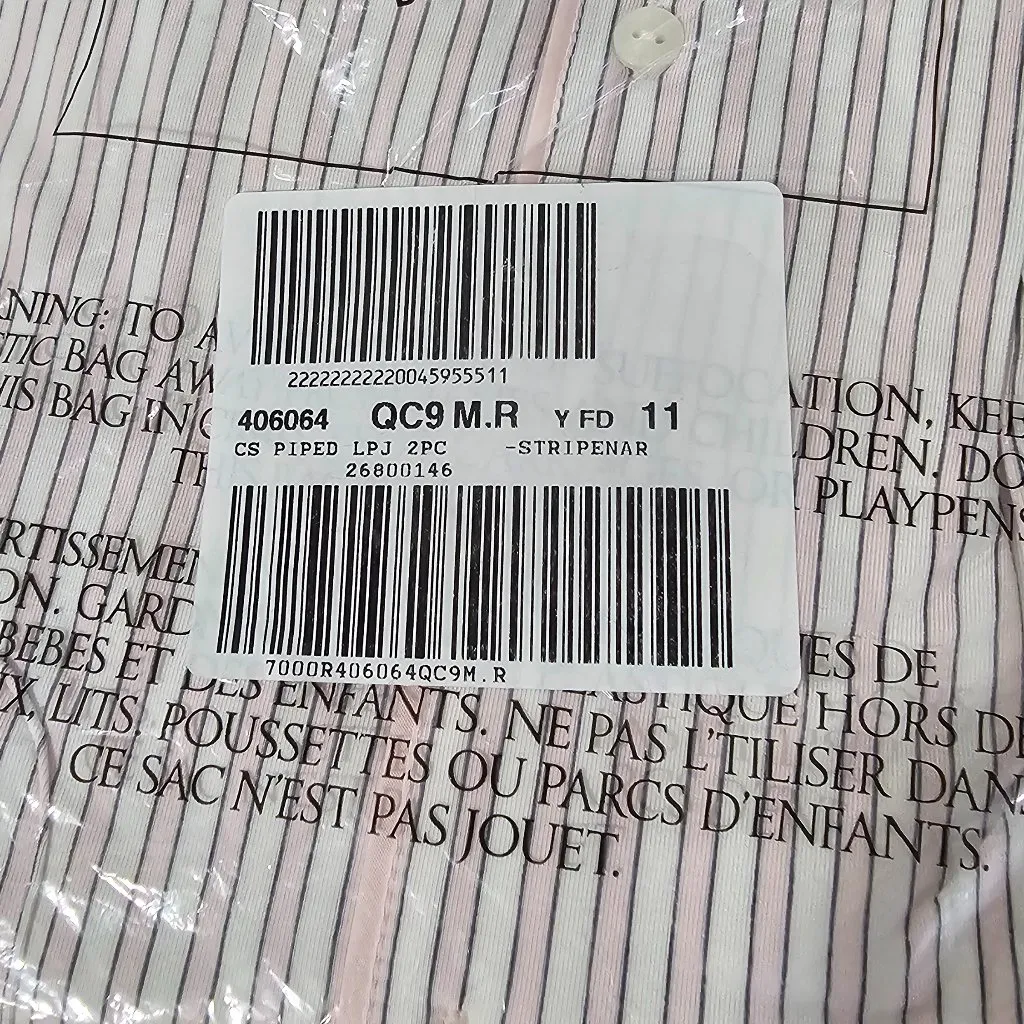 Victoria's Secret Modal Striped Button-Down Pajama Set - Pink/White - Size M - Image 9