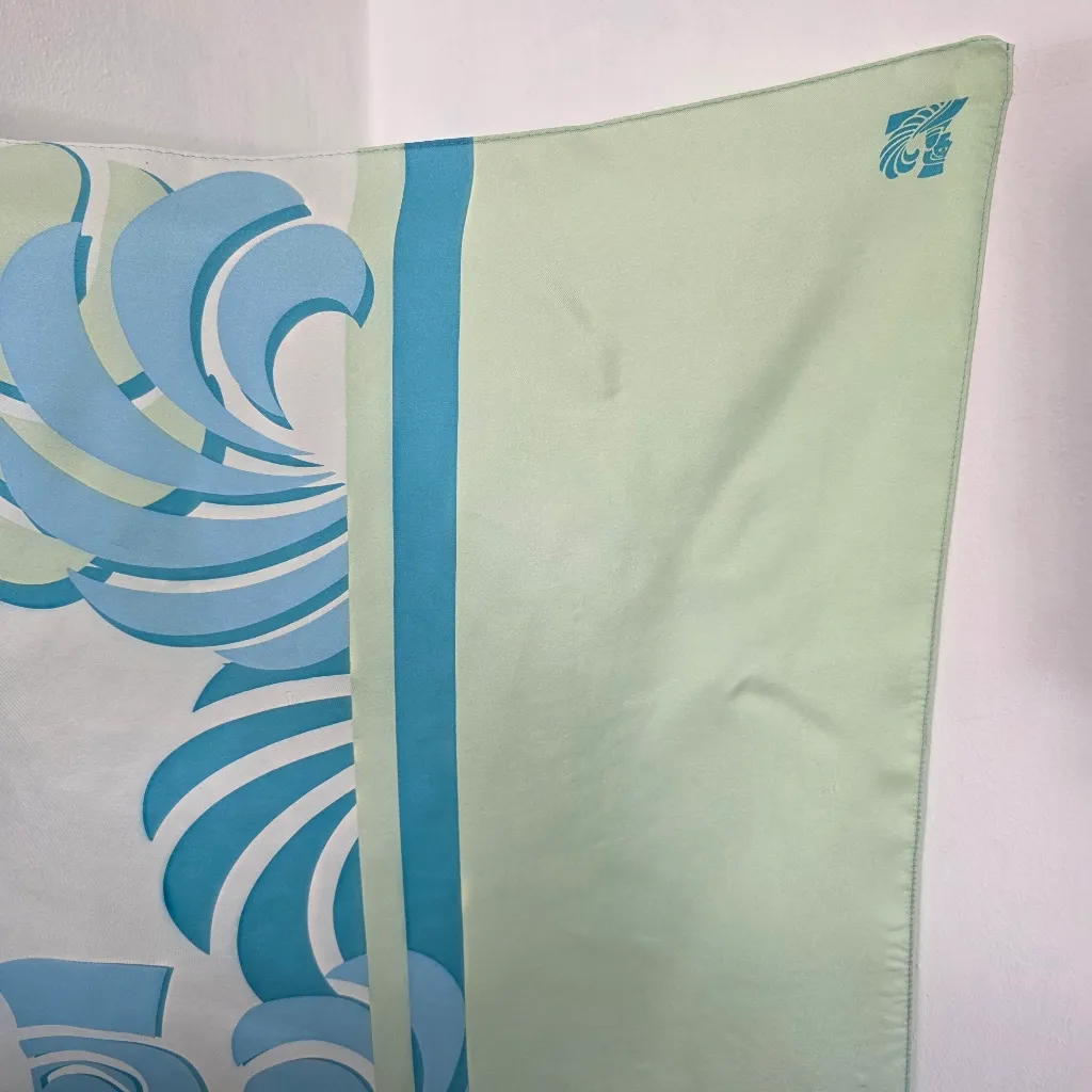 FREY WiLLE 100% Silk Twill Gavroche Magic Sphinx Green Combo Scarf 50cm x 50cm - Image 4