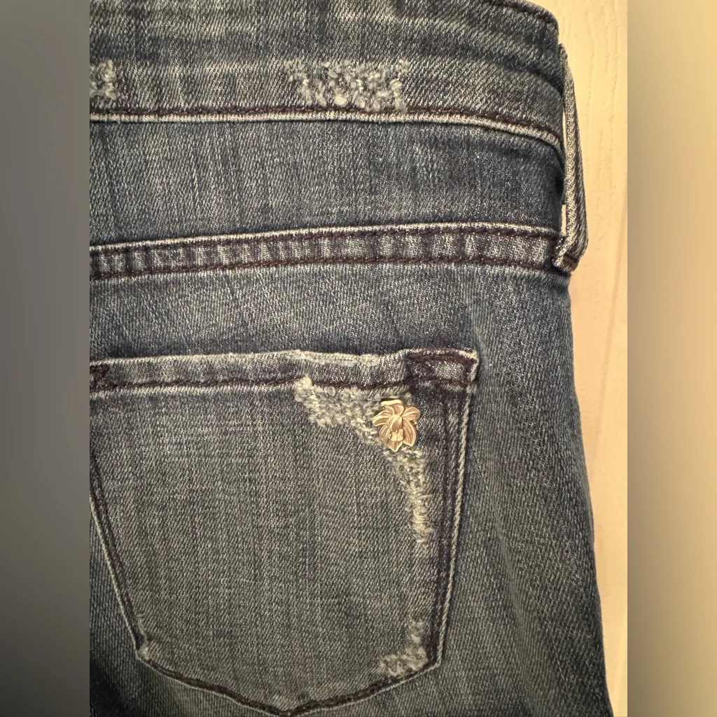 Black Orchid  Overall Shorts Women's Blue Denim Overalls Size Small - Image 14