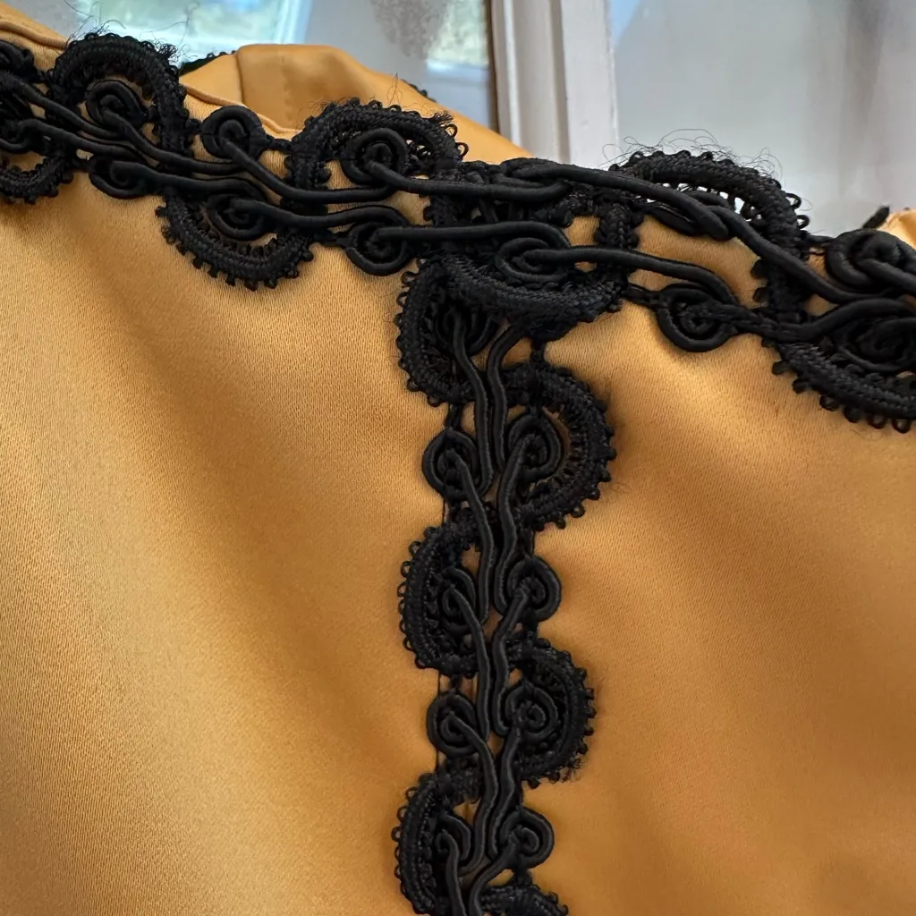 Vintage Betsey Johnson Evening Collection 90’s Gold & Black Formal Dress Size 8 - Image 12