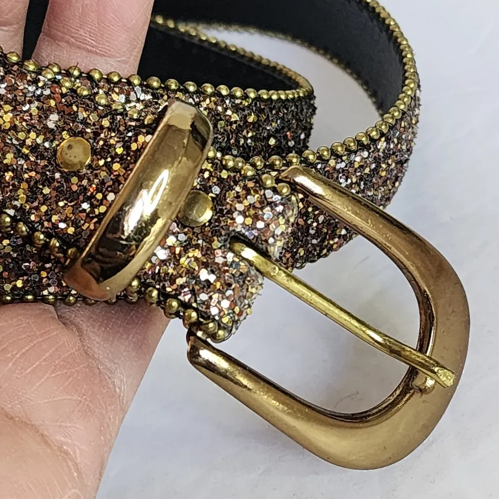 Gold Glitter Sparkle Glam Belt - Image 2