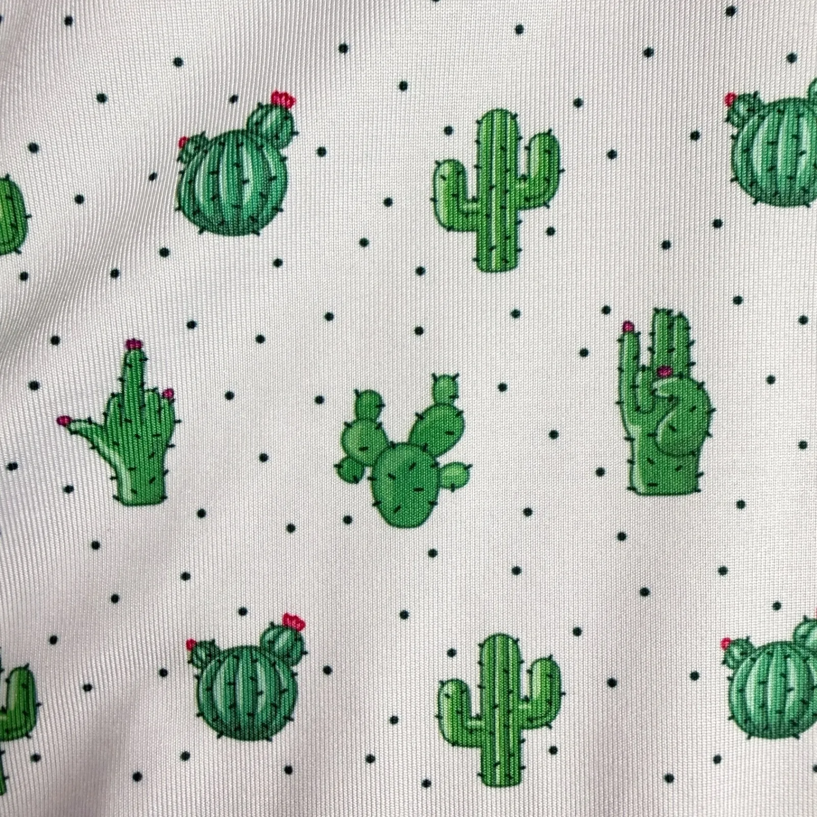 Bogey Goys Golf Top Womens XL White Green Cacti Cactus Novelty Sleeveless - Image 9