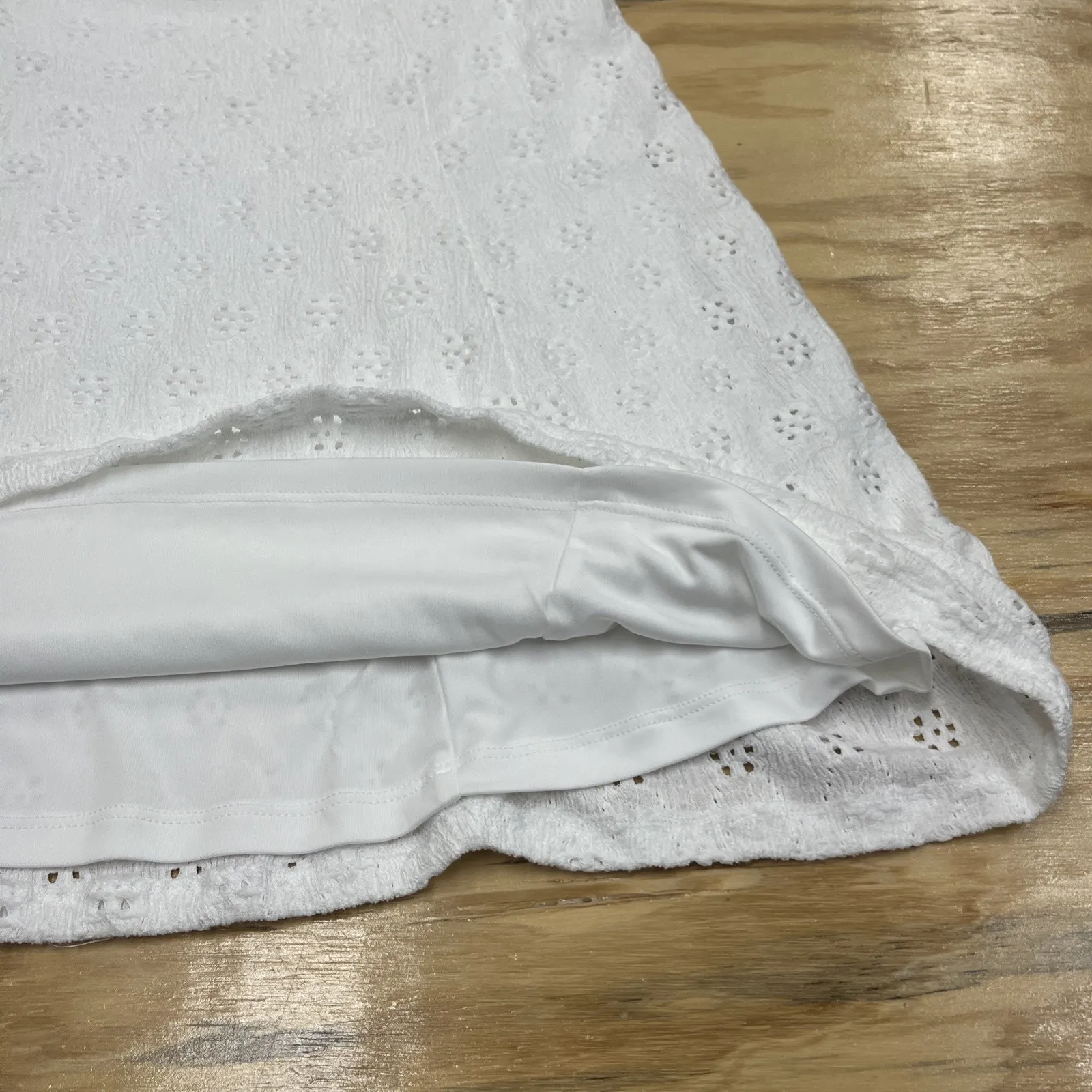 Aeropostale Milkmaid Babydoll Y2K Mini Dress White Size L Coquette Feminine - Image 9