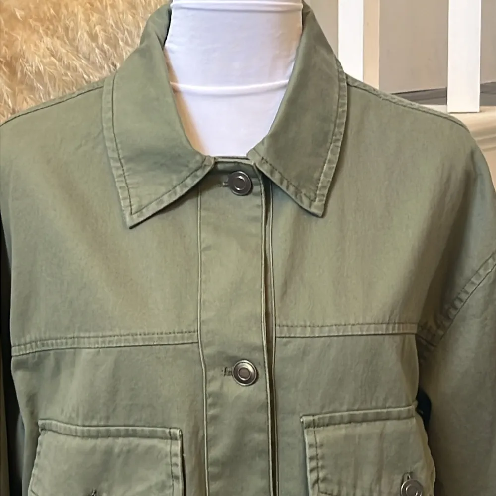 Sebby Collection Military Jacket Green Size Medium - Image 2