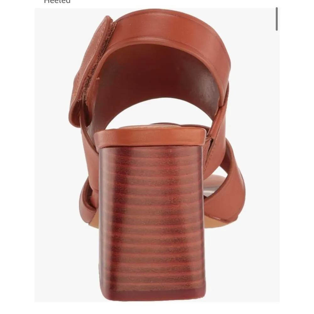 Vince Camuto Bebendy Cognac Strap Block Heel Size 11 - Image 6