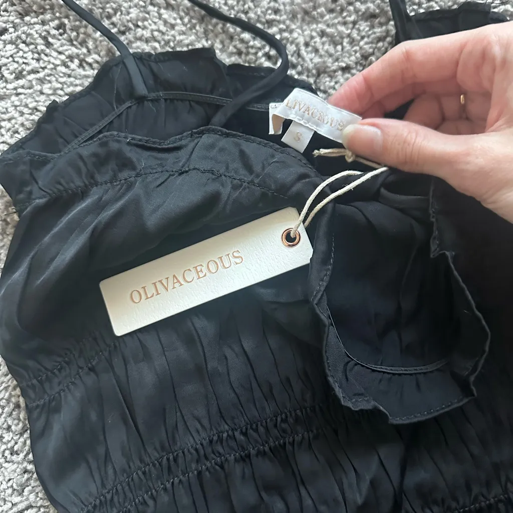 Olivaceous Black Mini Dress - Image 4