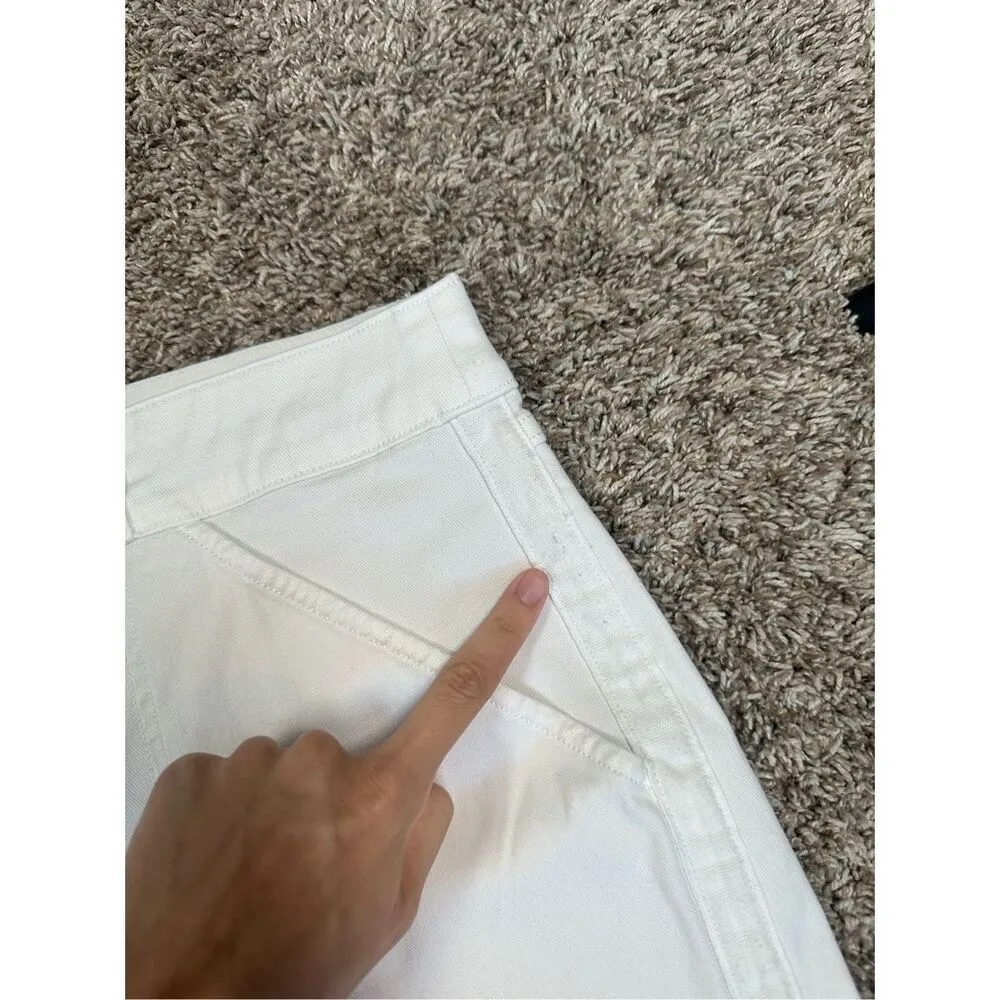 spanx women’s size large Stretch Twill Shorts, 6" pure white pull on slimming - Image 10