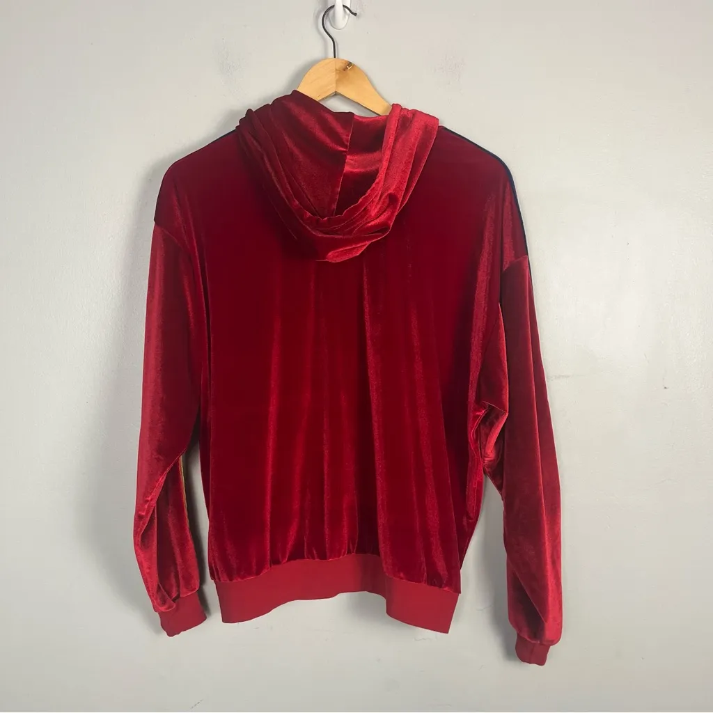 Aviator Nation velour velvet Maroon hoodie and jogger set size small - Image 8