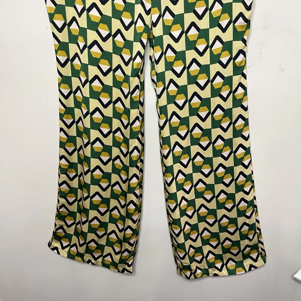 ZARA Tha Safia Geometric Satin Wide Leg Pant, XL - Image 6
