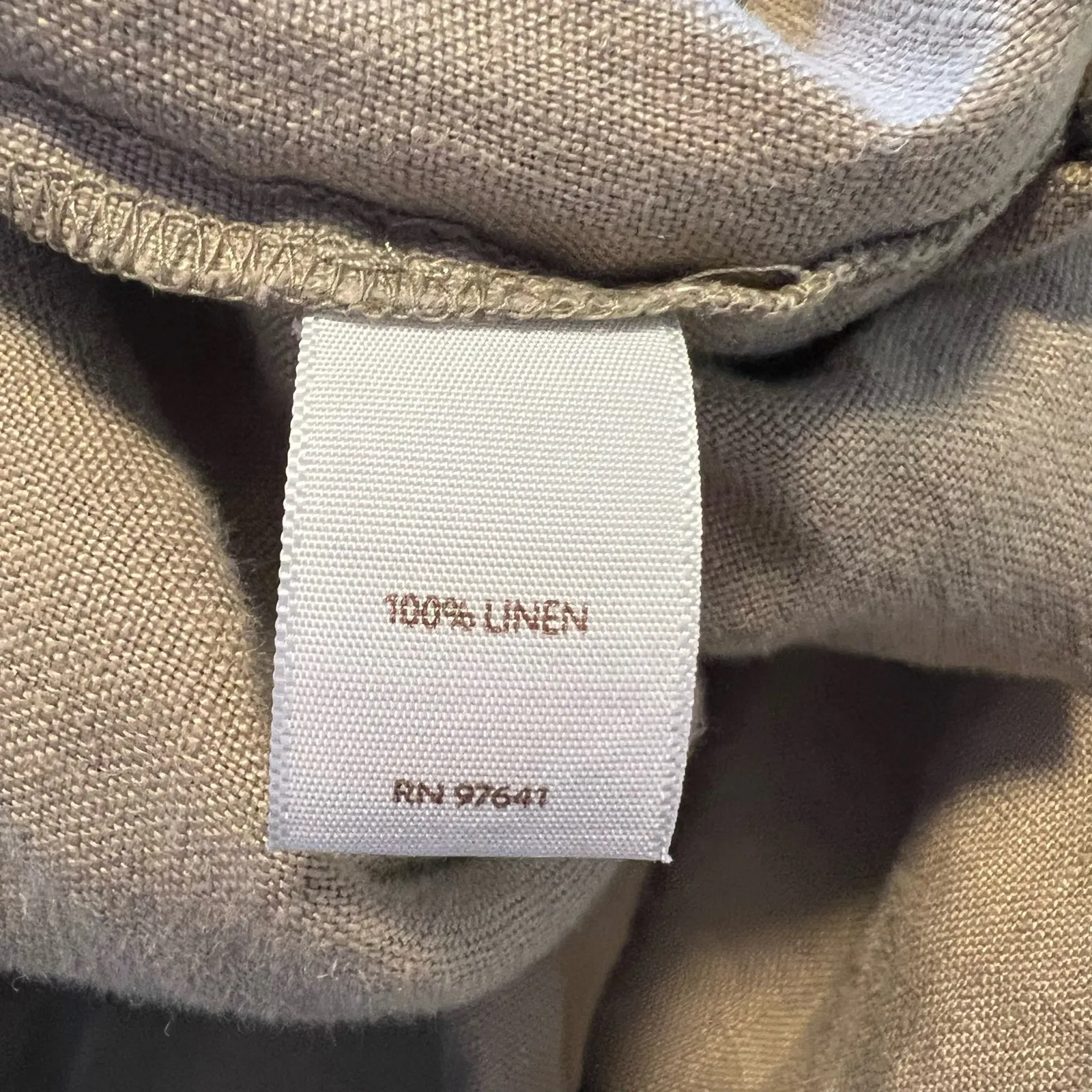 J Jill Tan Linen Slim Crop‎ Pure Jill Pant Size Small - Image 7