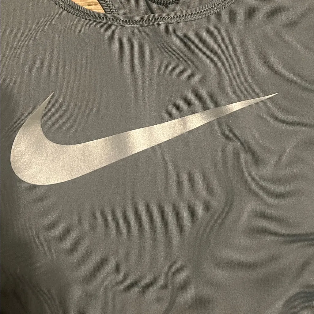 Nike Women's Dri Fit Green Swoosh Racerback Athletic Workout Sports Bra 2X - Image 5