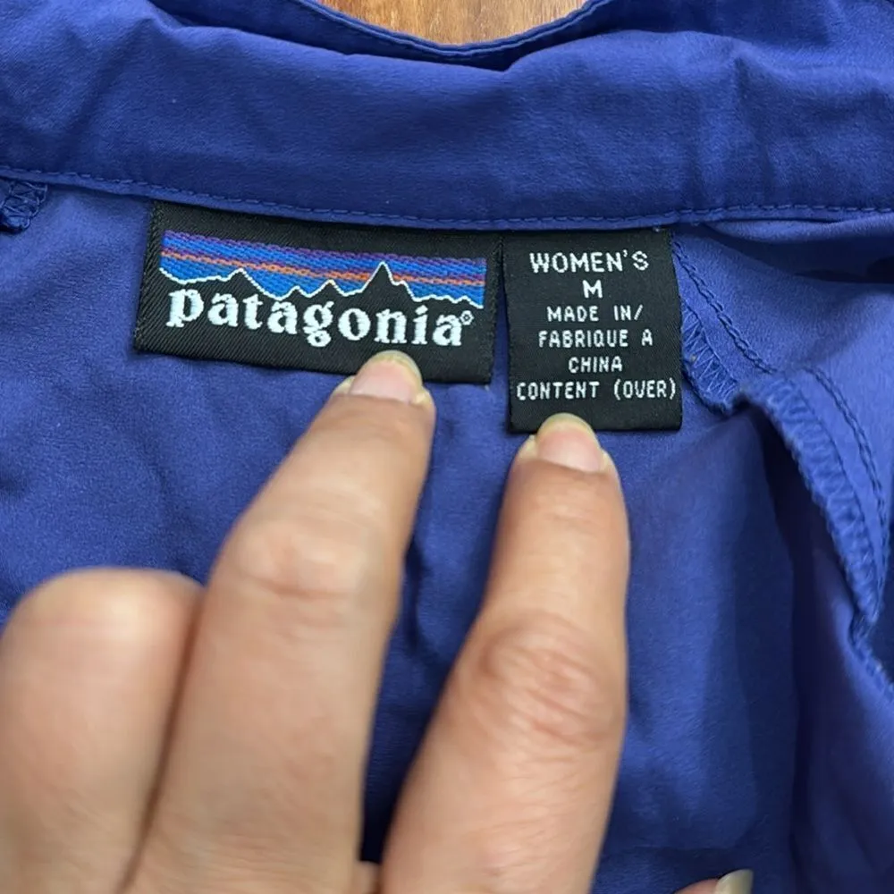 Patagonia Jacket Windbreaker Womens Purple Teal Blue Full Zip Up 24127 size M - Image 7