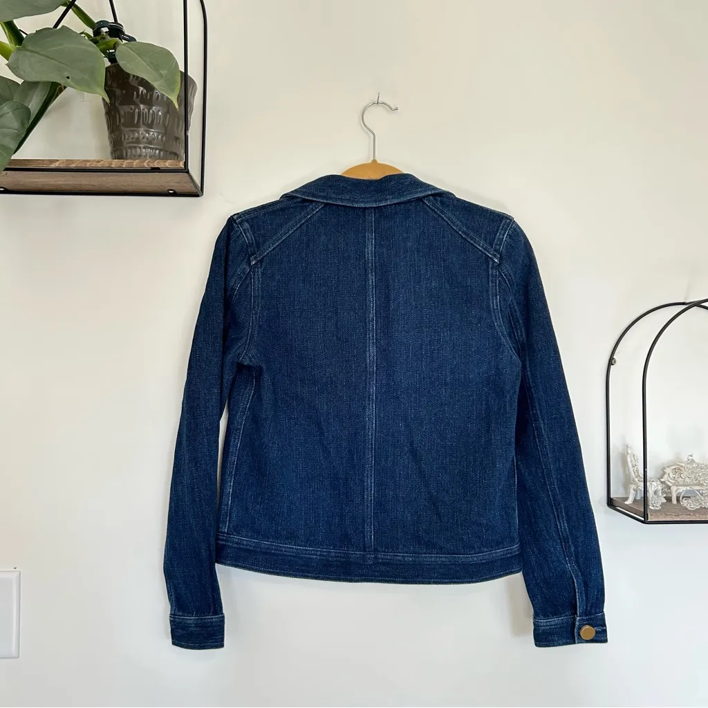 NWOT AG Adriano Goldschmied 100% Cotton Denim Blue Jean Jacket Size Small - Image 2