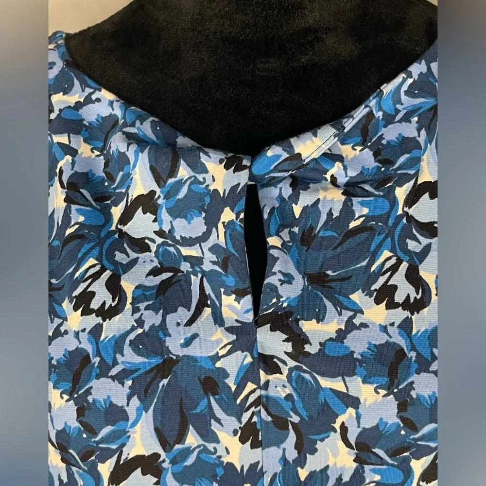 Talbots Women's Scoop Keyhole Neck Pullover Long Sleeve Tunic Plus Blue 1X - Image 6