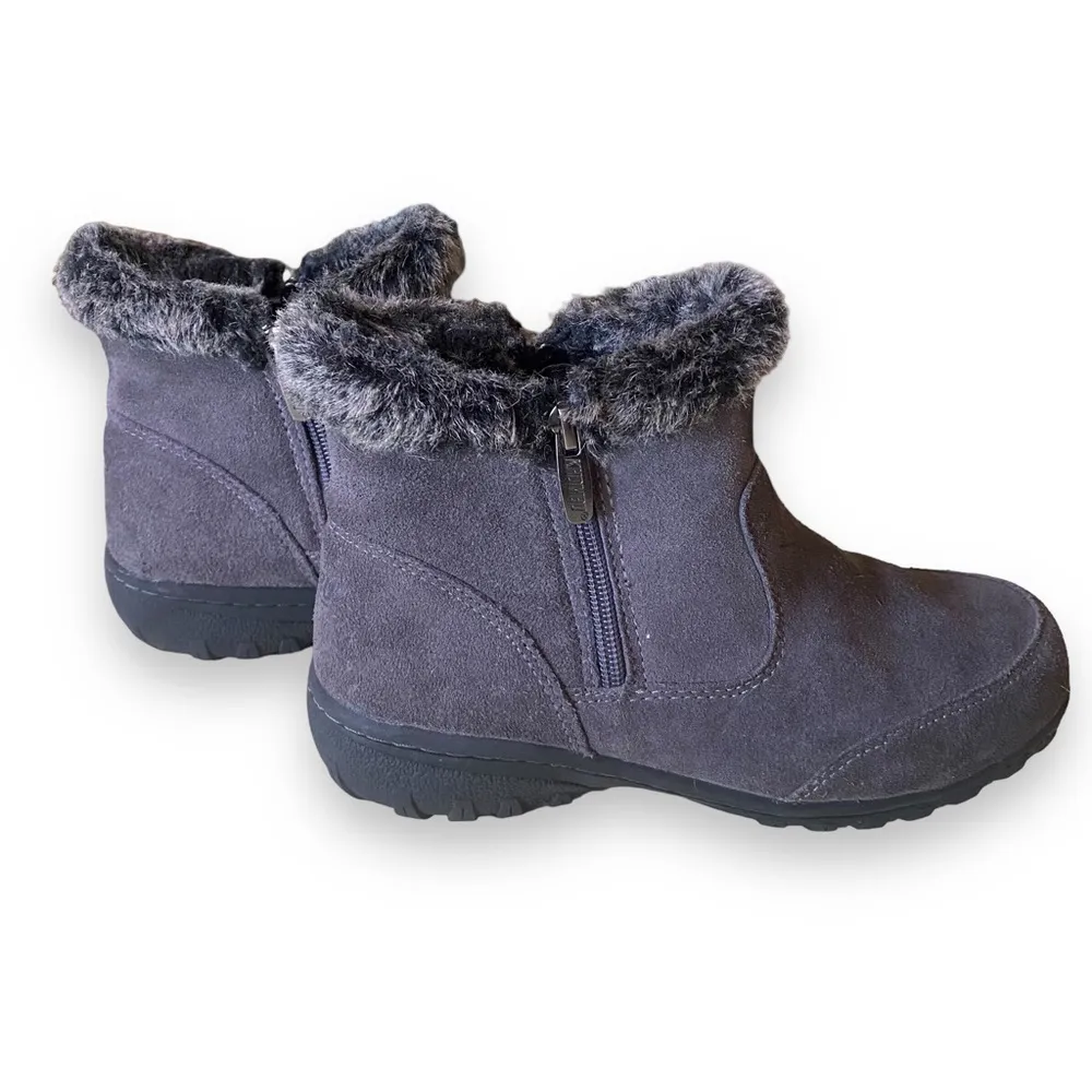 Khombu Liestal Water Resistant Booties Gray Suede Size 6 - Image 6