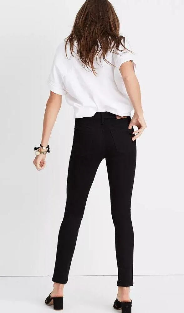 Madewell Women's 9 Inch High Rise Skinny Jeans Black Size 29 - Image 15