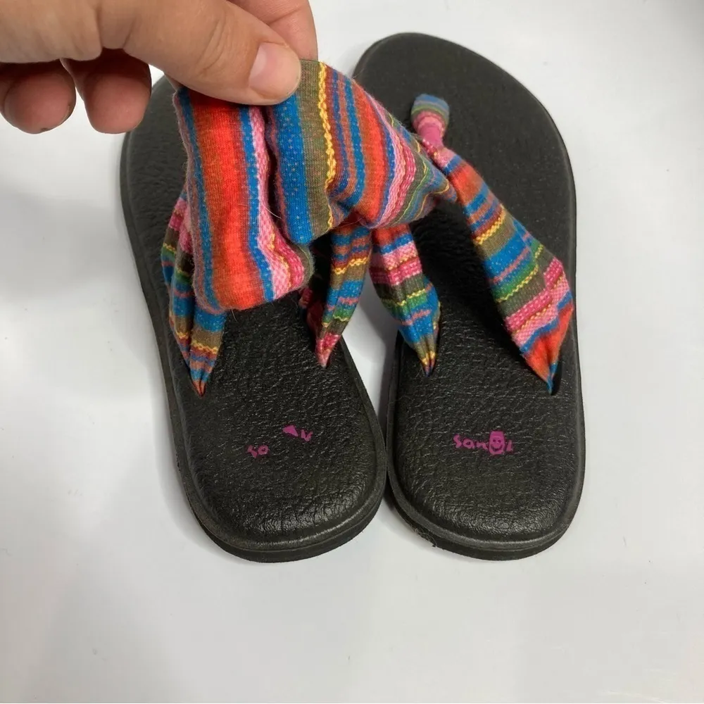 Sanuk‎ multicolored sling back sandals size 10 - Image 4