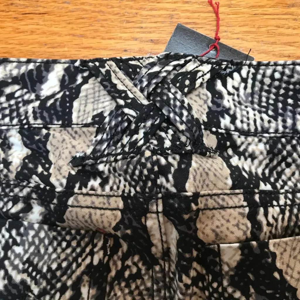 Tripp NYC Snakeskin Animal Print Narrow Leg Punk Goth Pants 0 - Image 9