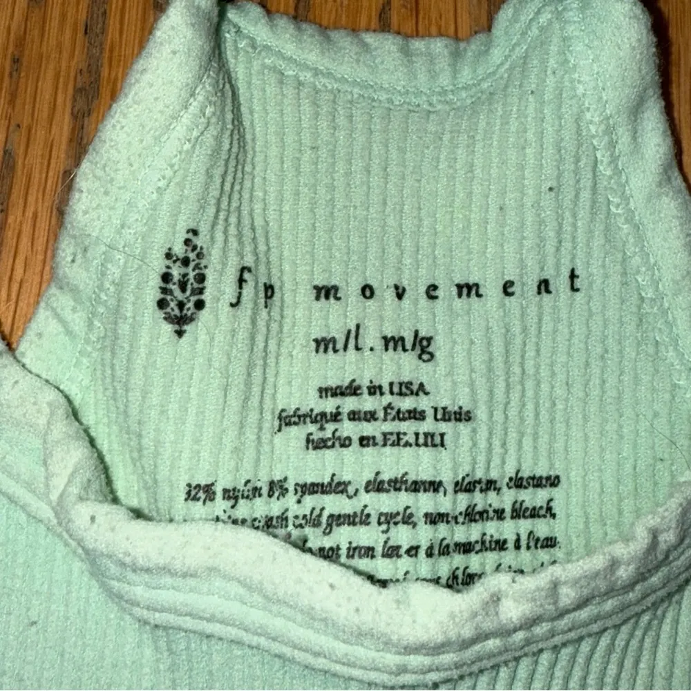 FP MOVEMENTS BY FREE PEOPLE Happiness Runs Crop Top Tank Pistachio Green M/L Size undefined - Image 3