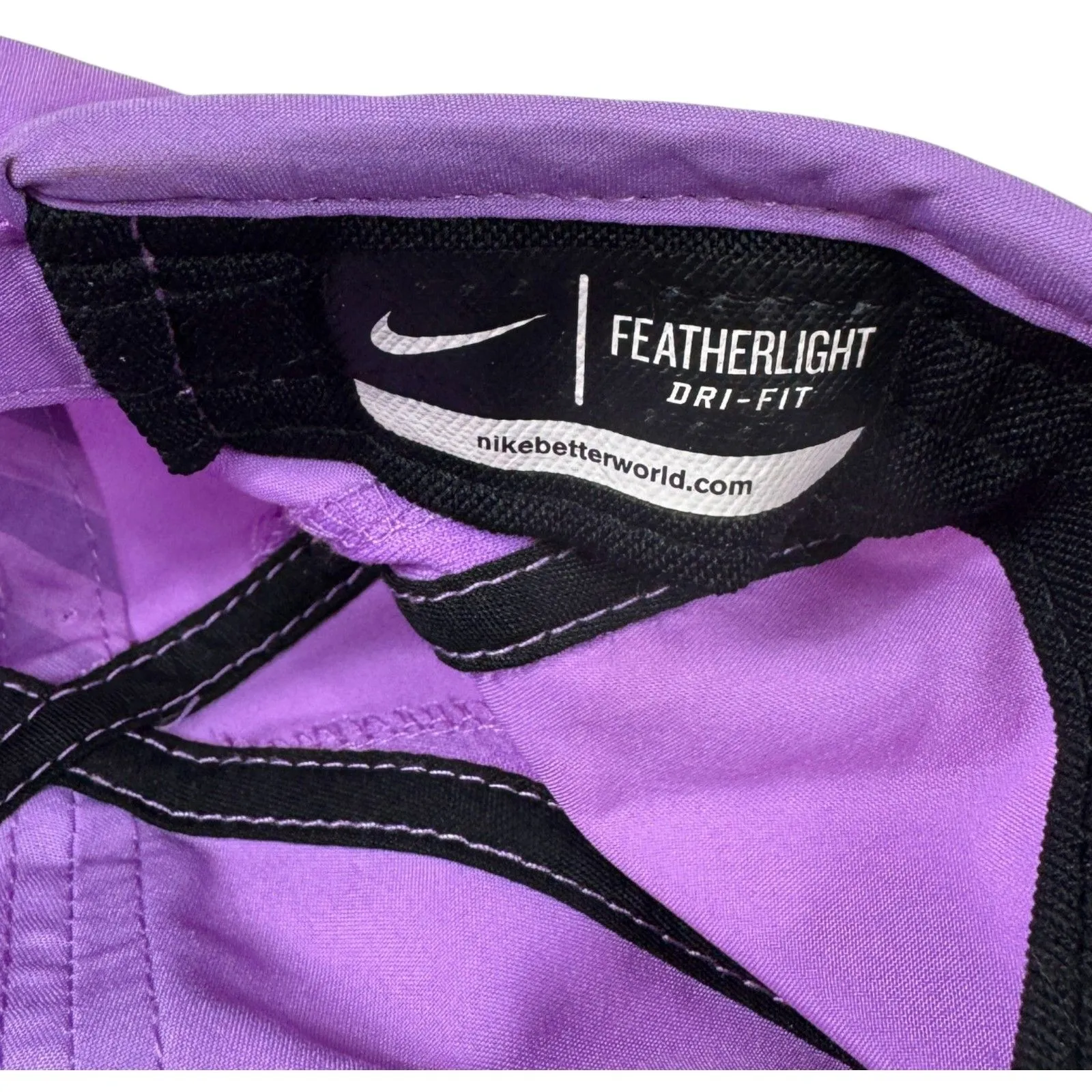 Nike‎ Featherlight Dri-Fit "RUN" Women's Running Logo Adjustable Strapback Hat - Image 6