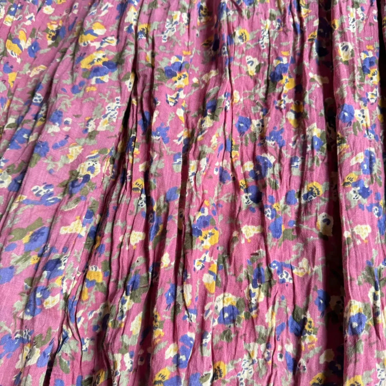 Vintage Pink Floral Babydoll Maxi Dress Size M - Image 3
