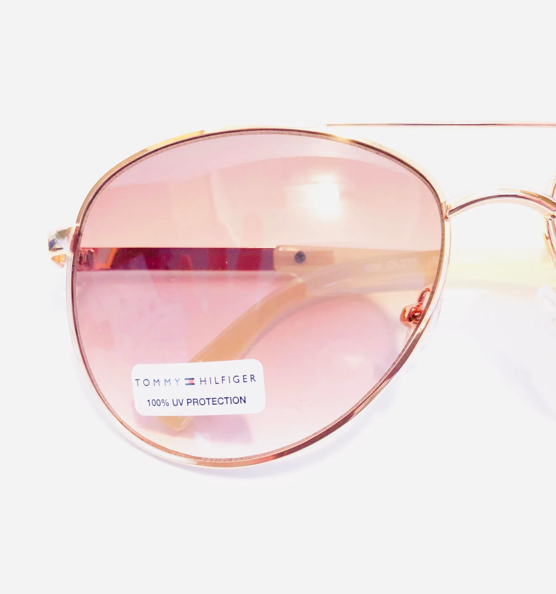 Tommy Hilfiger NWT  Rose Gold Aviator Sunglasses - Image 2