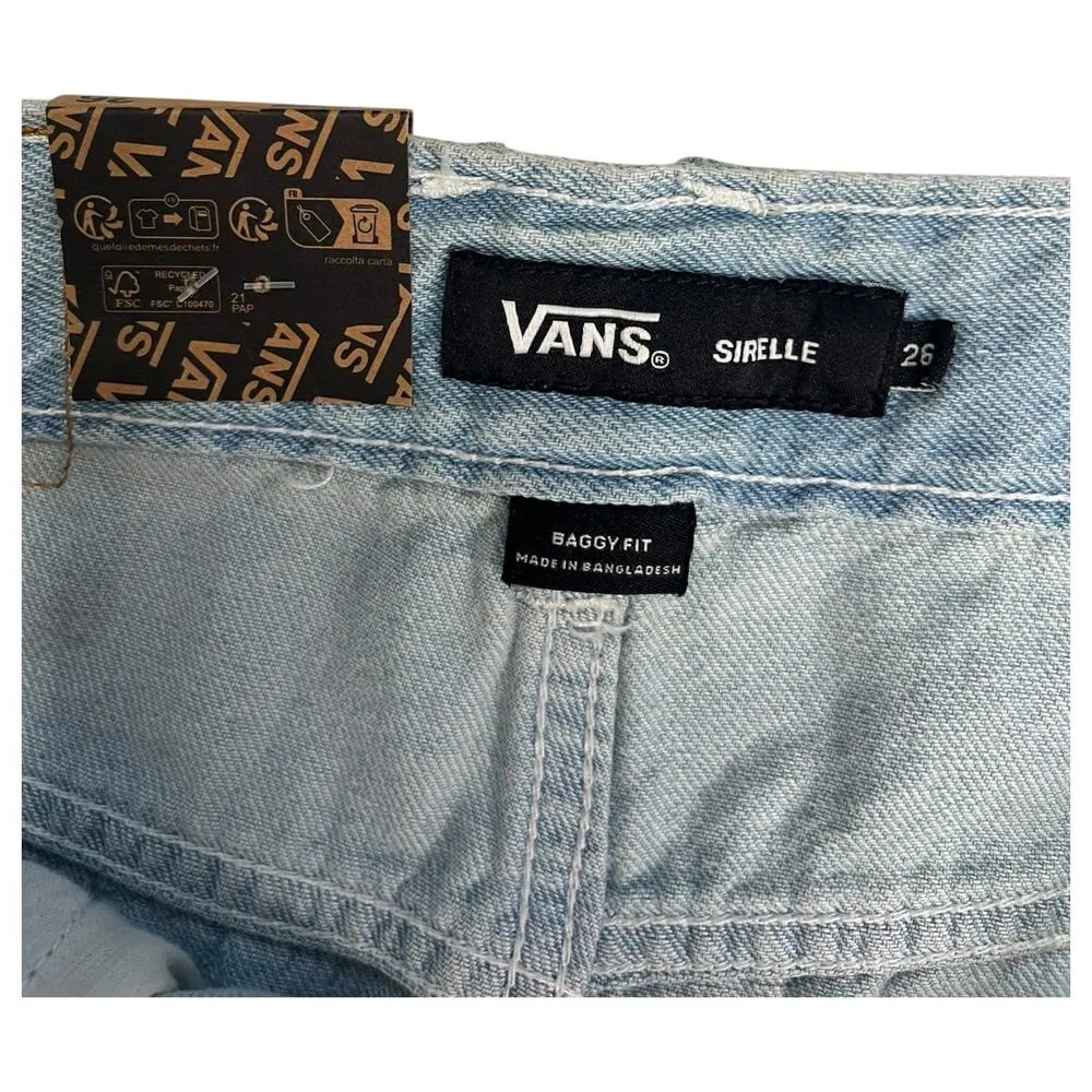 Vans Baggy Jeans Womens 26 Blue Light Wash Sirelle High Rise Hippie Skater Boho - Image 3