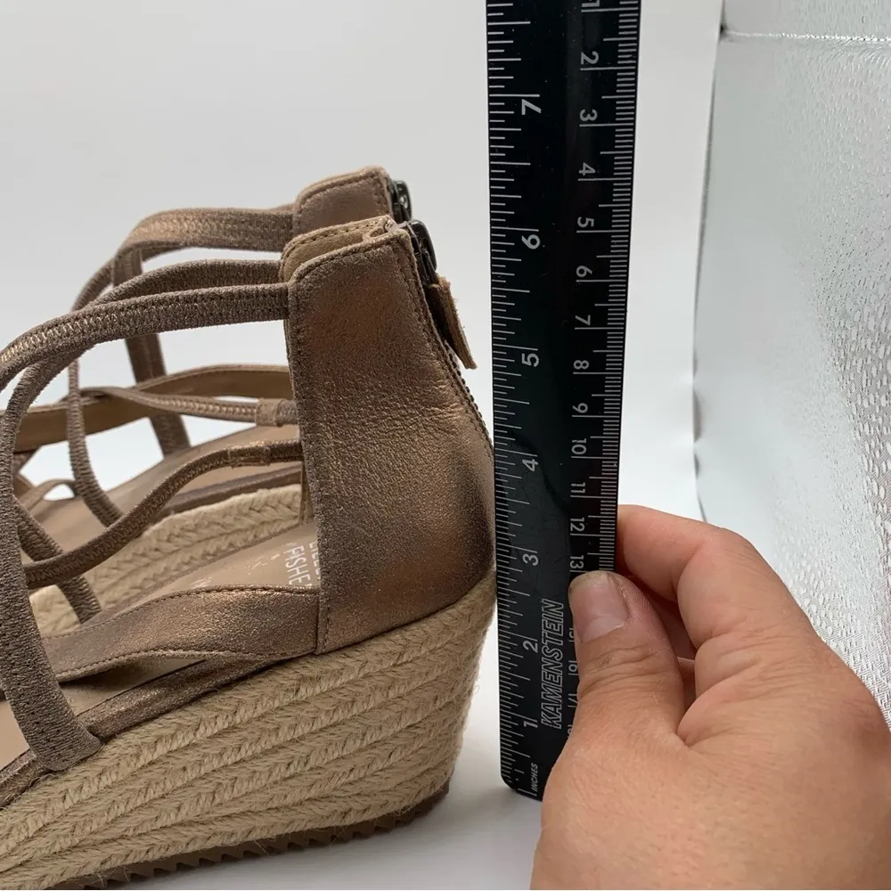 Eileen Fisher Wanda Tumbled Nubuck Espadrille wedge size 7.5 NWOB 1191 - Image 5