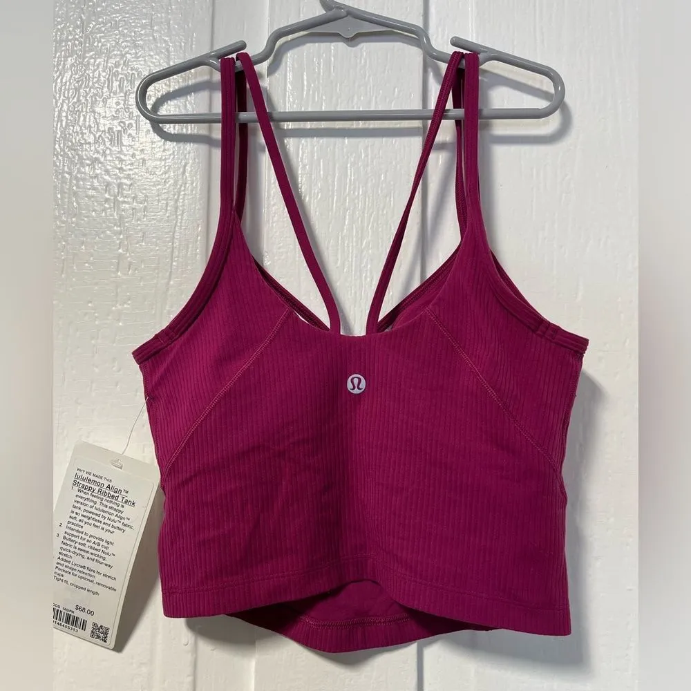 NWT Lululemon Align Strappy Ribbed Tank  in Magenta pink size 2 - Image 4