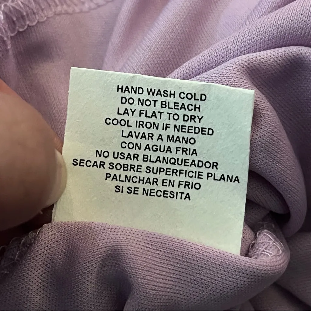 Vintage Y2K Delia’s Lace Mini Dress Elastic Waist Scoop Neck Lavender XS Juniors Purple Size undefined - Image 5