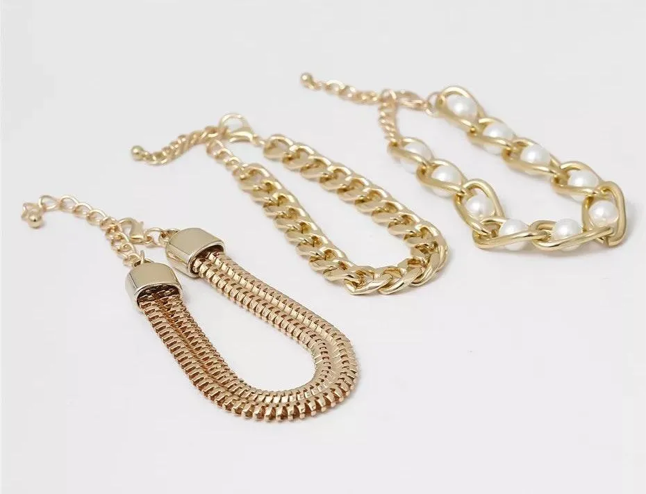 Chunky Bracelet SET Gold - Image 4