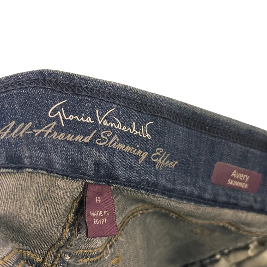 Gloria Vanderbilt 14 Avery Skimmer Denim Jeggings Stretch Bermuda Slim Fit - Image 5