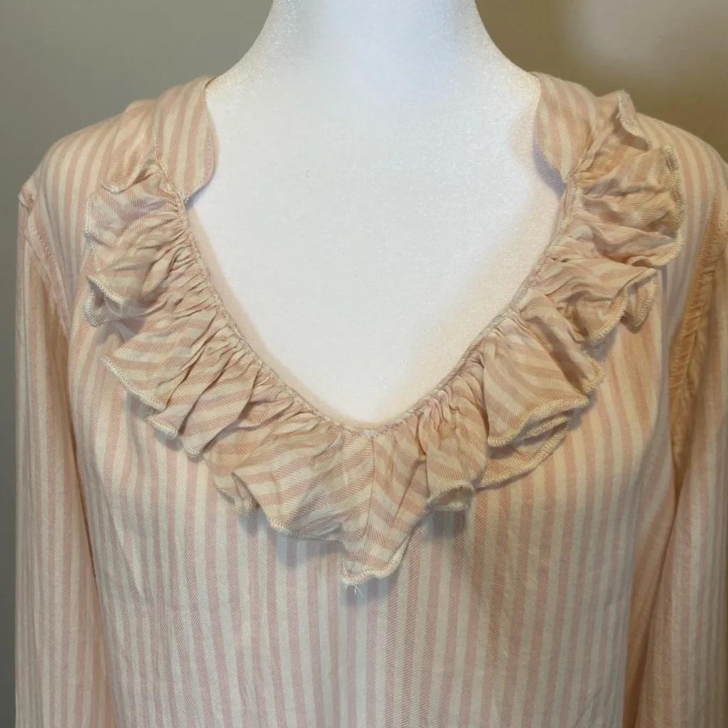 Aerie Pink Tunic Long Sleeve Dress Size L Cottagecore Fairy Boho - Image 3