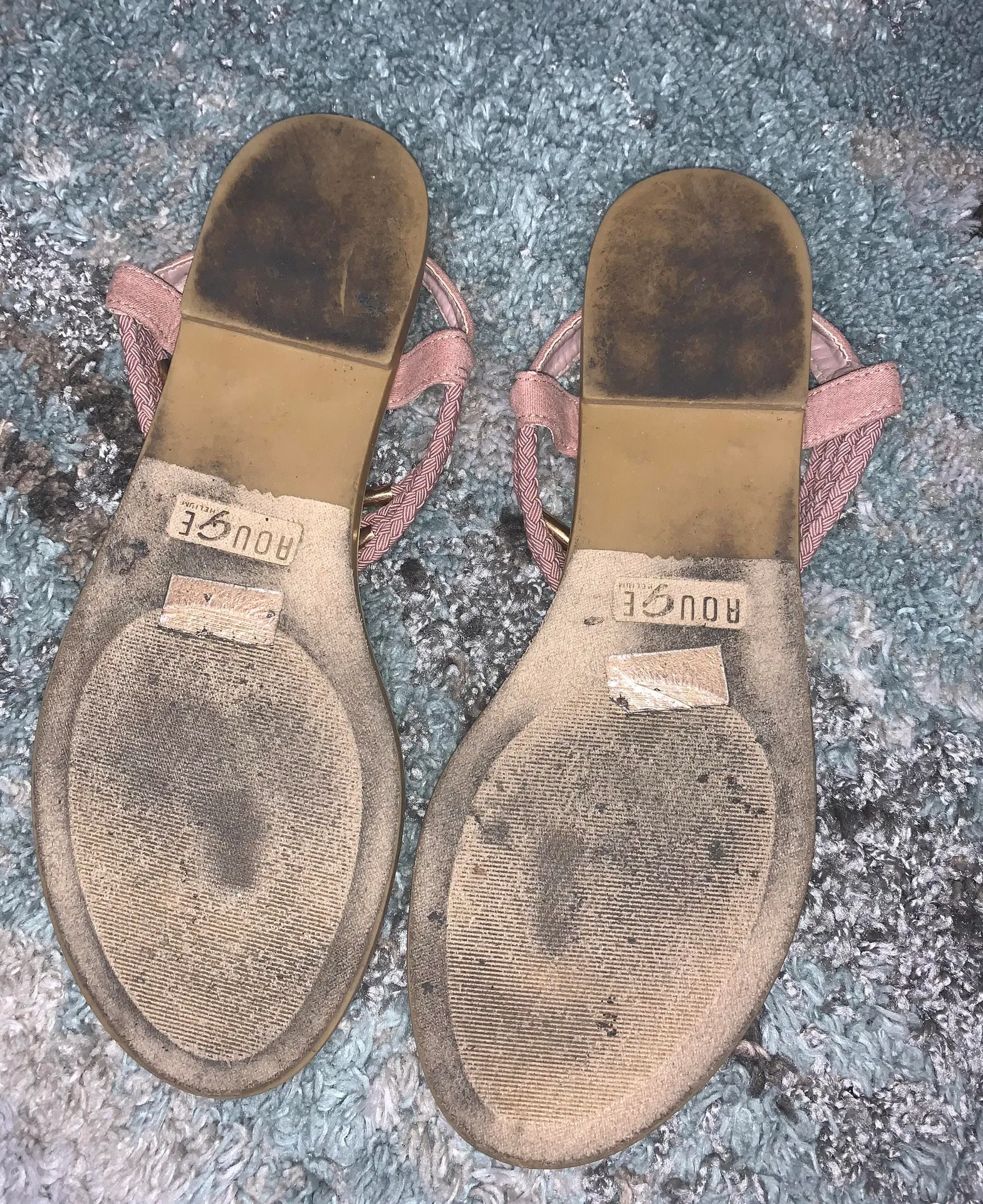 Rouge Helium Dusty Pink And Gold Sandals - Image 6