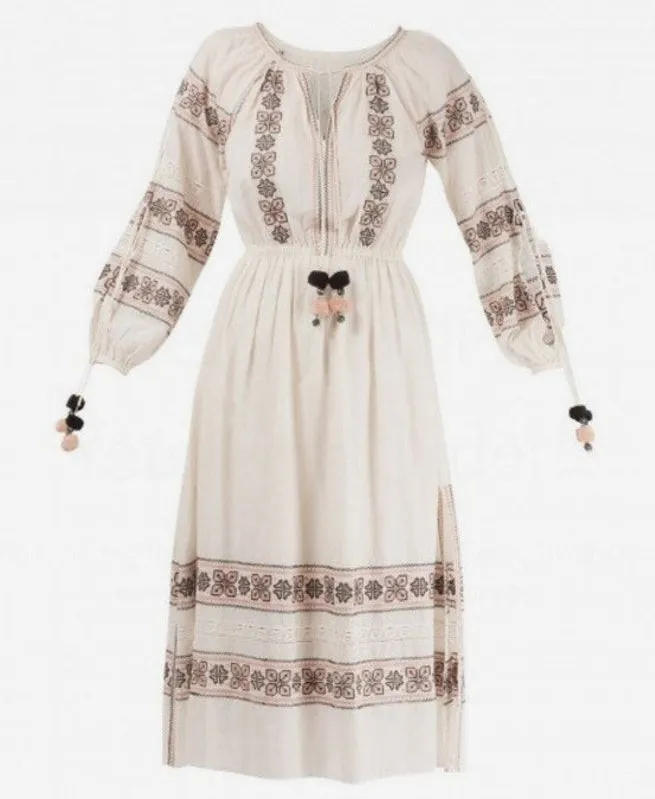 Love Shack Fancy Isla Embroidered Midi Dress Size XS - Image 2