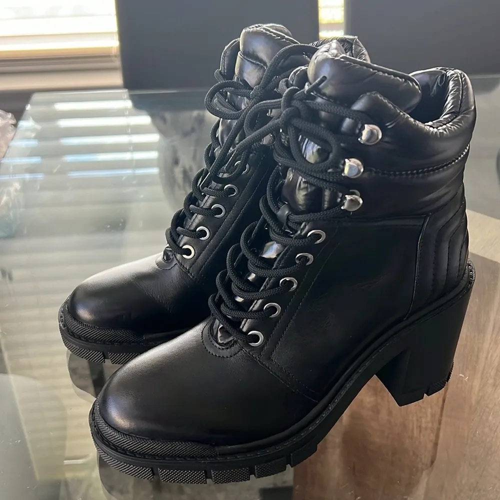 Marc Fisher LTD Velima Mixed Media Bootie in Black, Size 7.5 NEW - Image 4