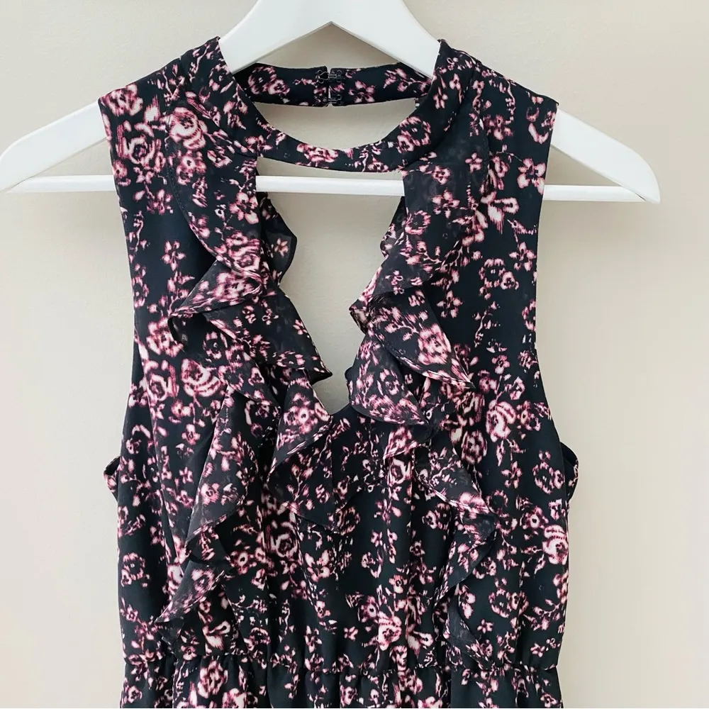BCBGeneration Floral Dress Black/Purple Sz Small - Image 2
