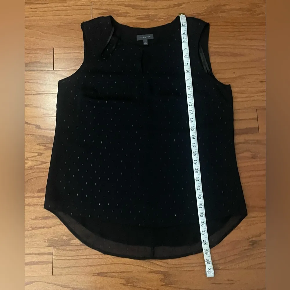 The Limited- Black tank top with‎ added sequence Size L - Image 5