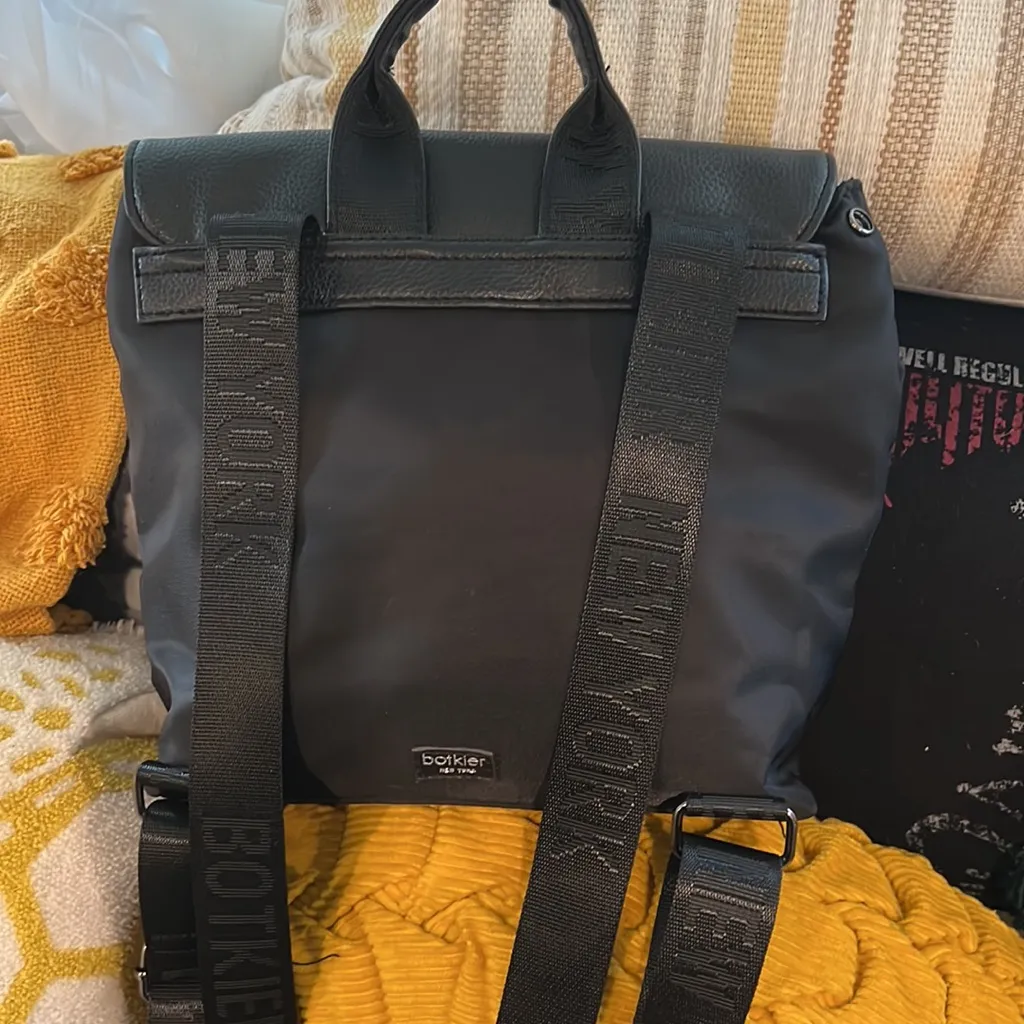 Botkier New York Trigger Black Bag Mini Backpack Black Nylon - Image 3