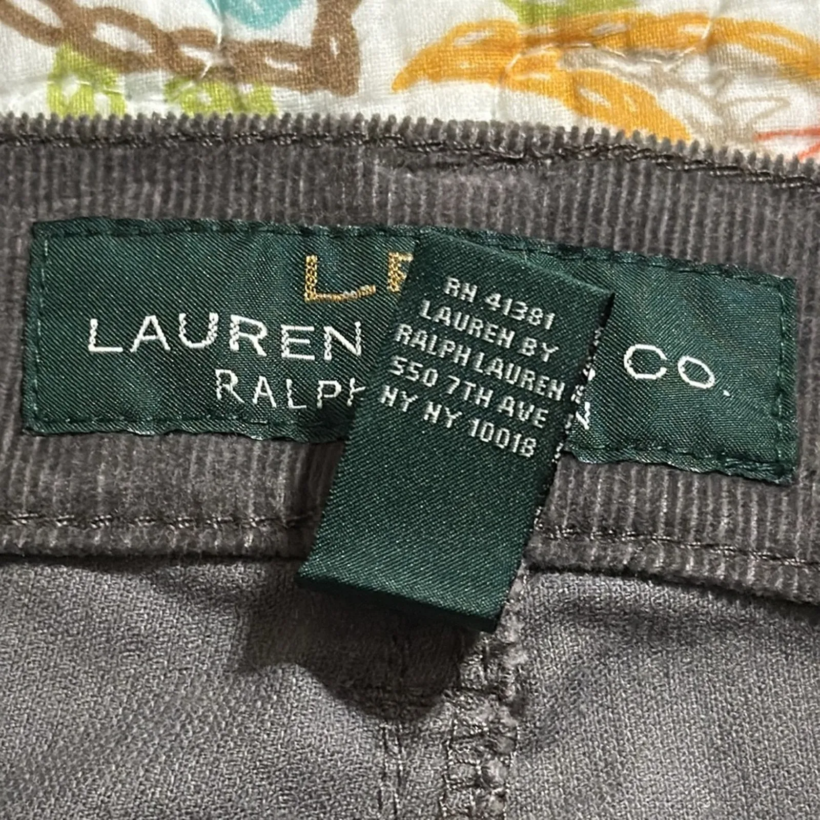 LRL Lauren Jeans Co. Ralph Lauren classic bootcut women’s size 12 grey corduroy - Image 8