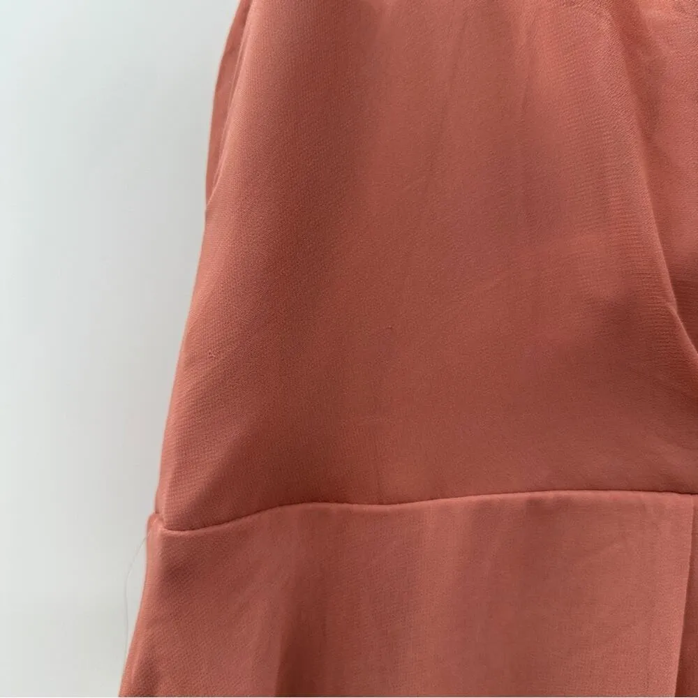 Birdy Grey Kira Chiffon One Shoulder Bridesmaid Maxi Dress Chiffon Desert Rose S - Image 11