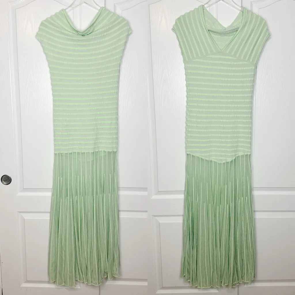 ALEXIS Marce Off-Shoulder Mint Knit Maxi Dress Size Medium NWOT - Image 6
