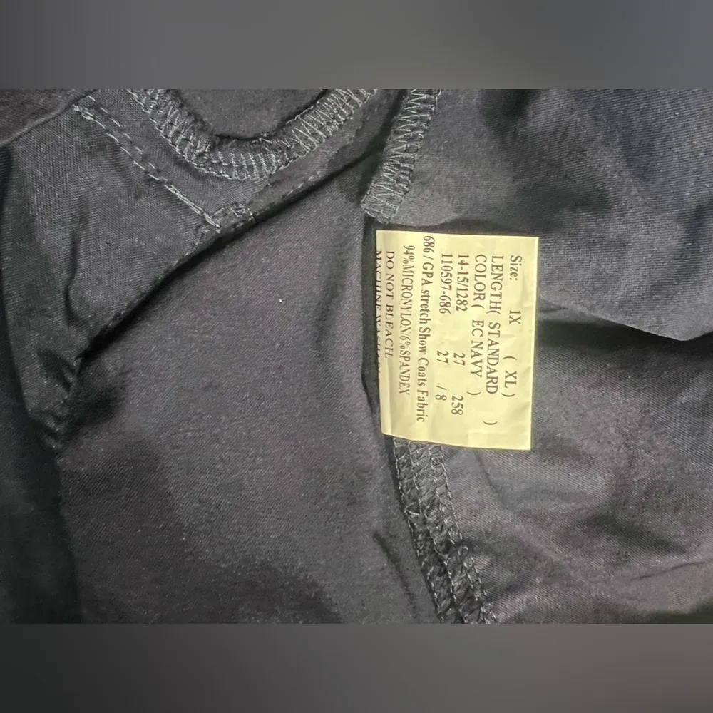 Equine Couture Equine‎ Couture Equestrian Addison Navy Coat Jacket XL - Image 4