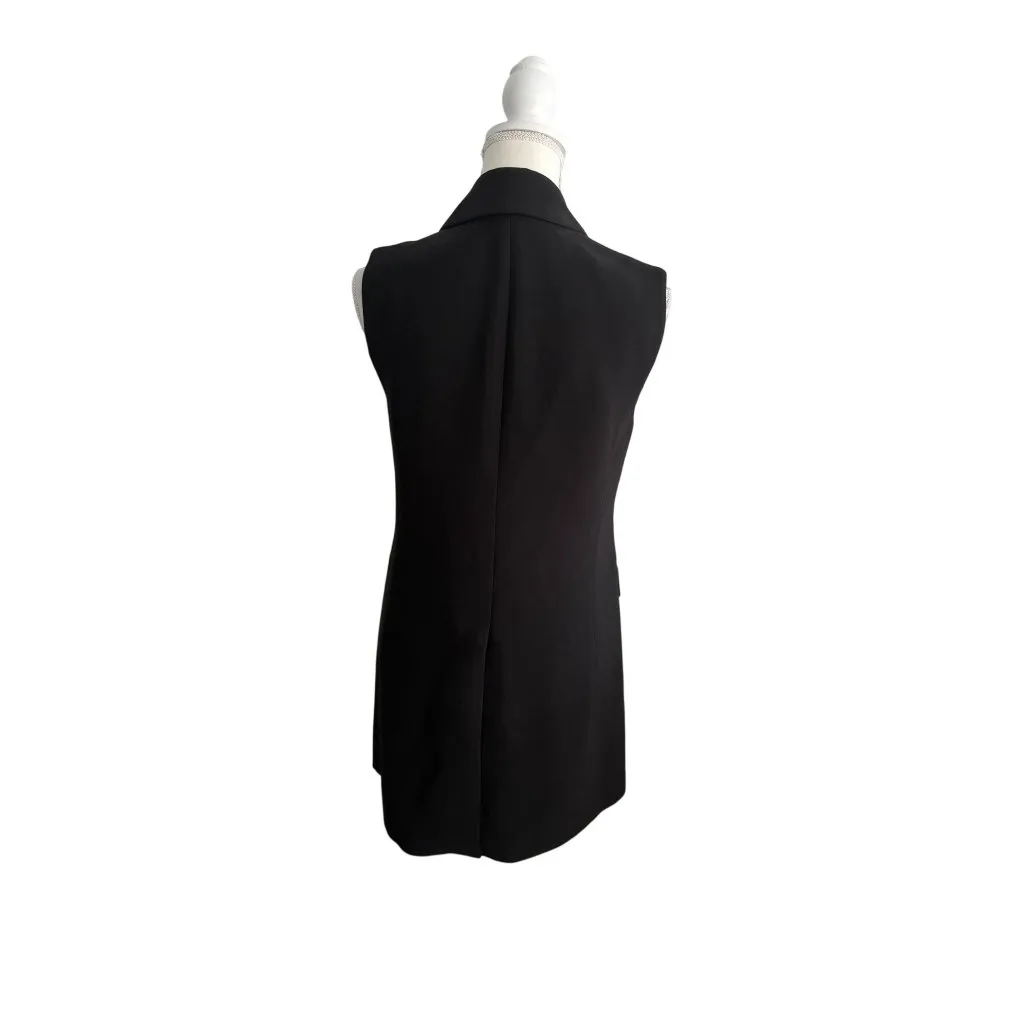 CLUB MONACO Women's Black Gold Button Vest Size Small - Image 5