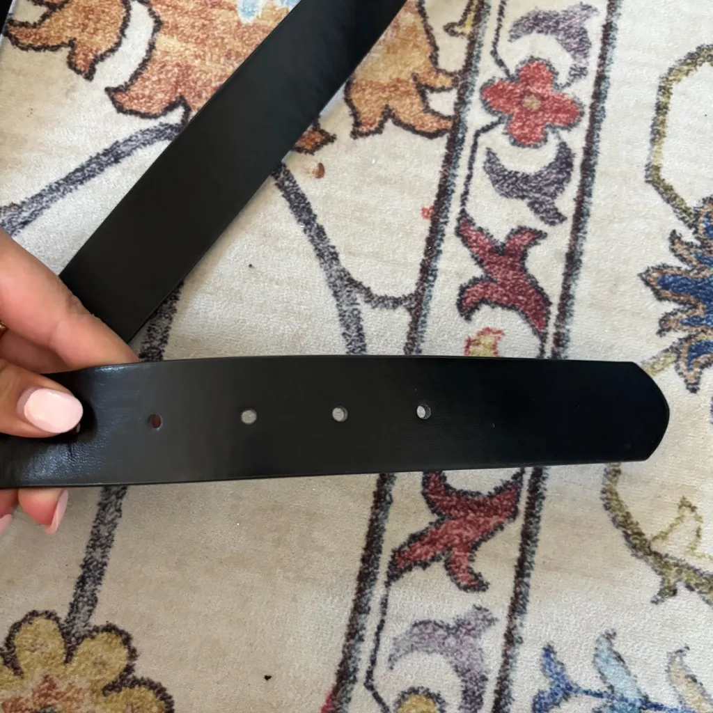 Universal Thread Black Sculpted Metal Buckle Belt Size XL Trendy - Image 6